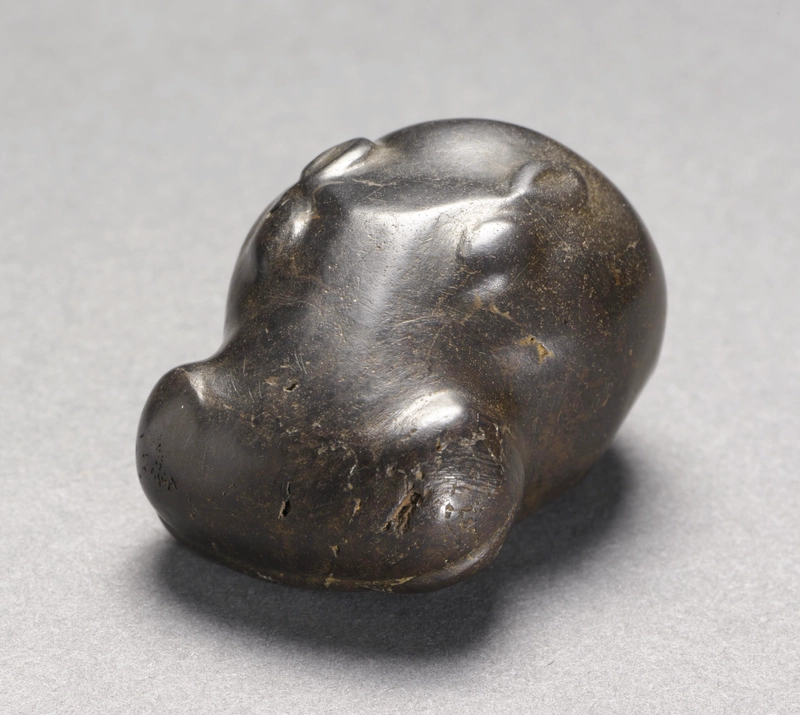 Peso in ematite in gorma di ippopotamo